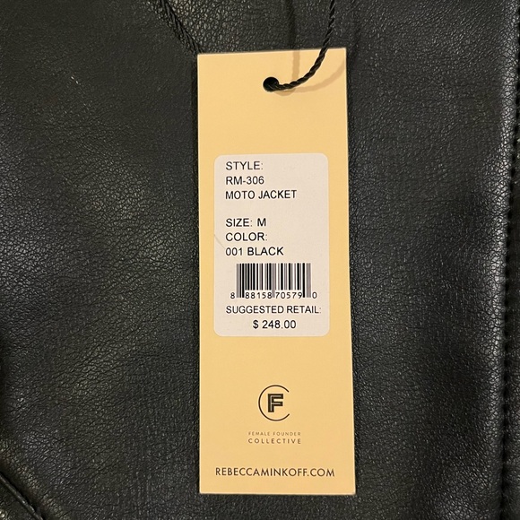 NWT Rebecca Minkoff Moto Jacket Black Medium - Picture 13 of 13